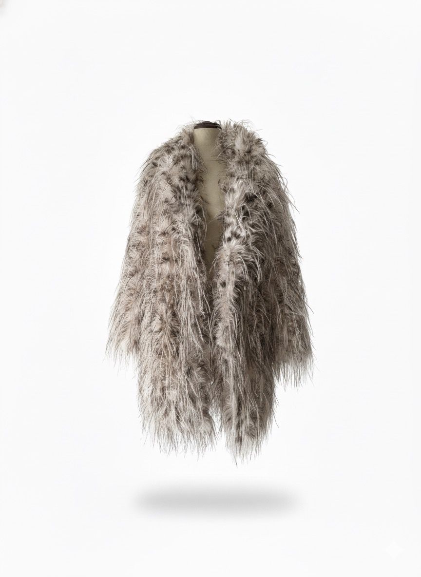 Abrigo largo de Flecos