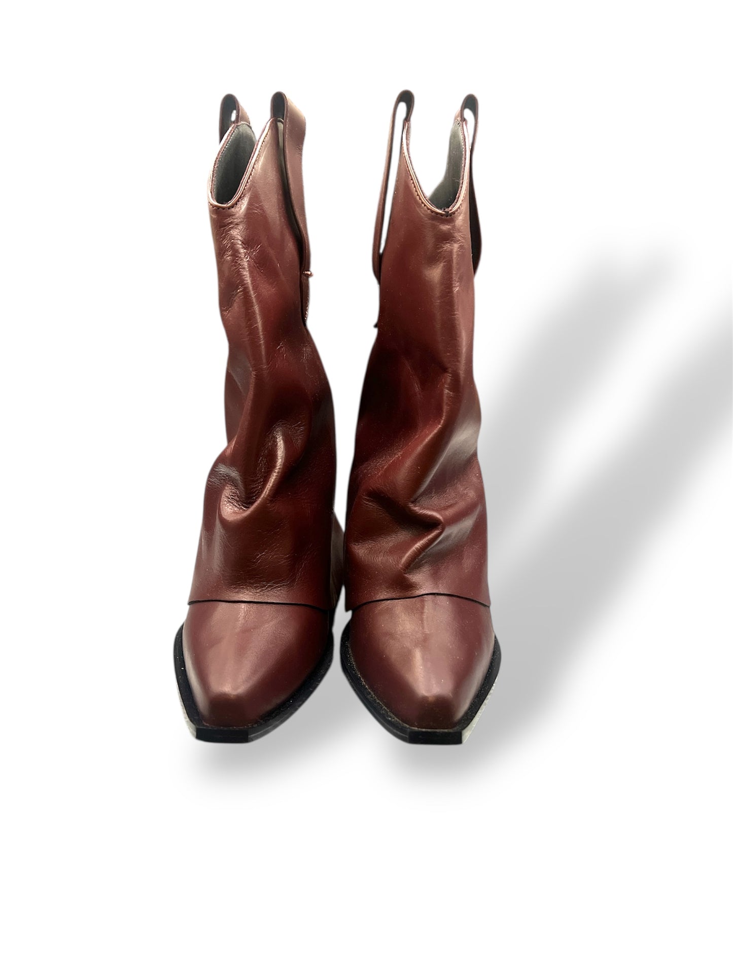 BOTA PIEL CAPARAZON FIJO VINO