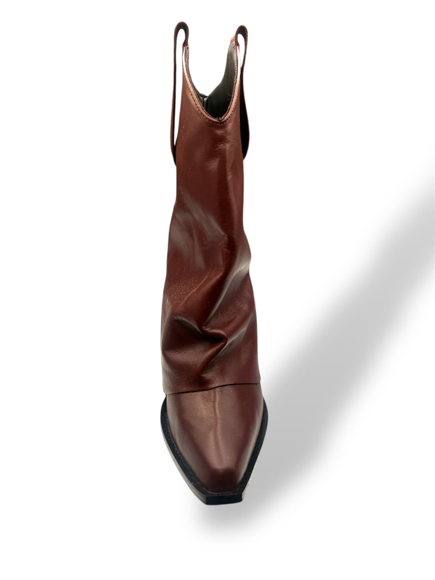 BOTA PIEL CAPARAZON FIJO VINO